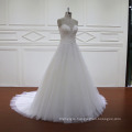 Brilliant Beaded V Neckline A-Line Bridal Dress